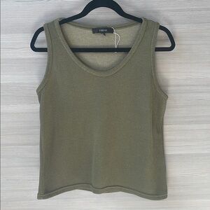 Green Weave Tank Top - NWOT - M